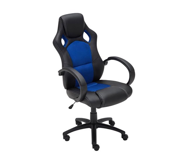 Silla gaming oficina con ruedas cómoda BUR10161 Azul