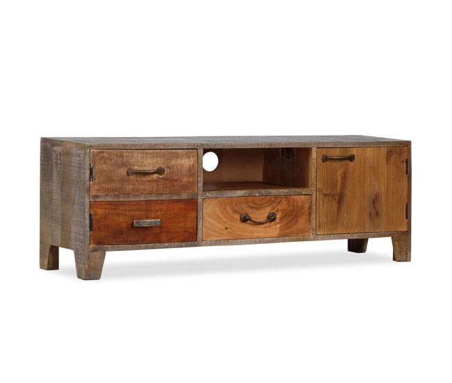 Mueble TV en madera maciza vintage cajones, compartimento 2502184 Marron