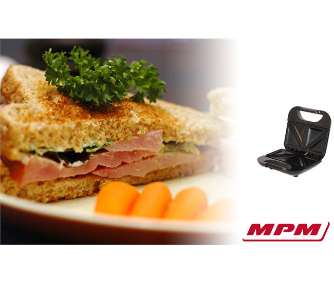Sandwichera MPM MOP-19M Negro/ Gris