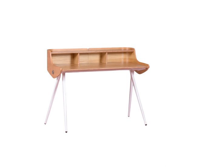 Mesa nórdica de escritorio en madera - Oakland 120x61 Roble