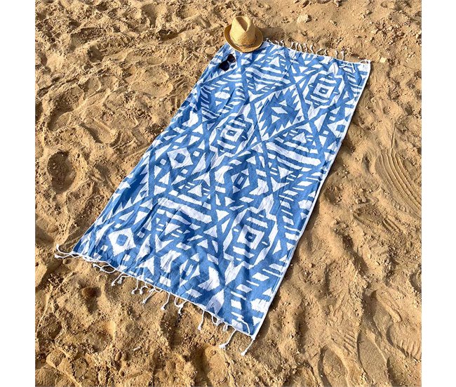 Pareo toalla de playa ETNIC Azul