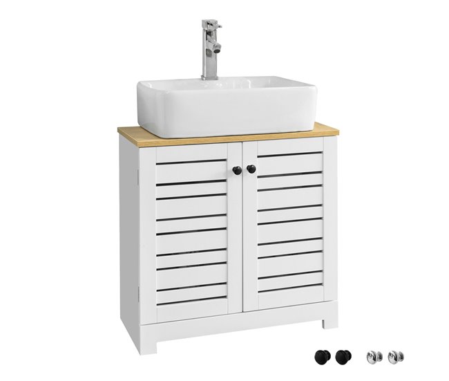 Mueble de baño para baño BZR40-W SoBuy Blanco