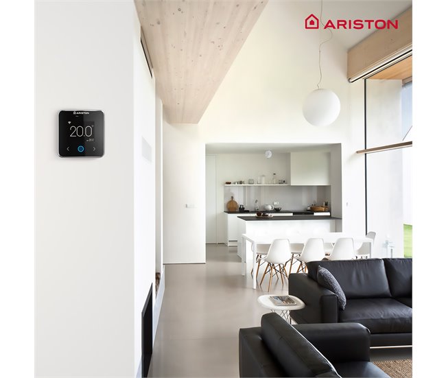 Termostato inteligente wifi, Ariston, Cube S Net Negro, Conexión por cable Negro