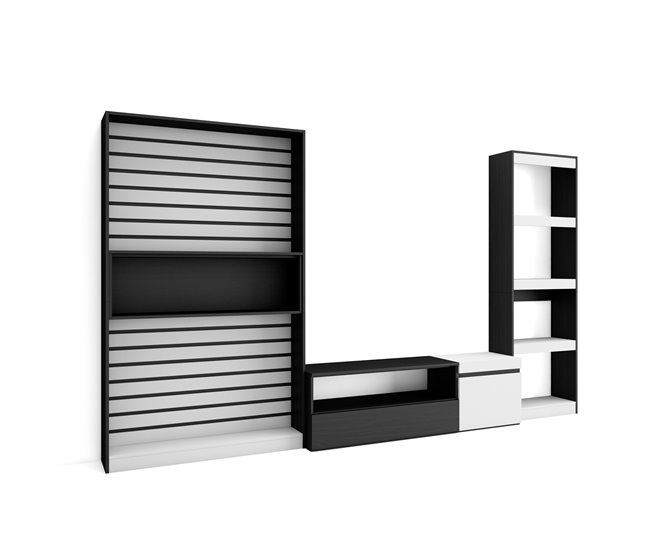 Muebles de Salón para TV 320 Blanco/ Negro