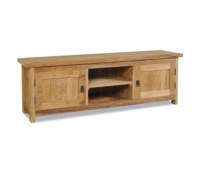 Mueble TV armarios compartimentos madera maciza 2502021 Marron