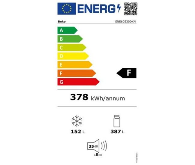 Frigorífico americano Beko GNE60530DXN Acero Inoxidable A++ 