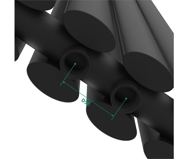 Radiador de panel Nore de Diseño doble capa tubular acero Negro