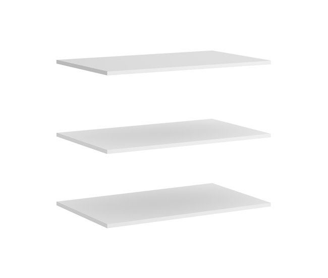 Pack de 3 estantes Blancos para armario de 180 cm 87 Multicolor