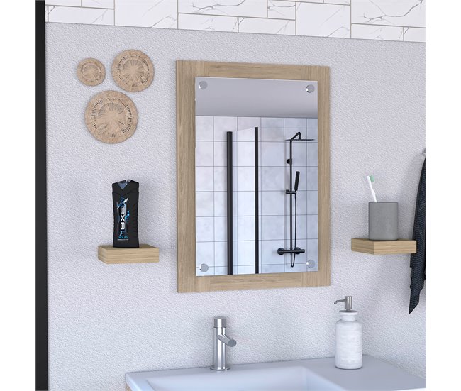 Espejo de Baño Vanguard, con forma rectangular Marron Claro