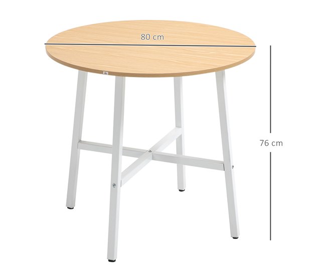 Mesa de Comedor HOMCOM 835-935V00ND 80x80 Madera