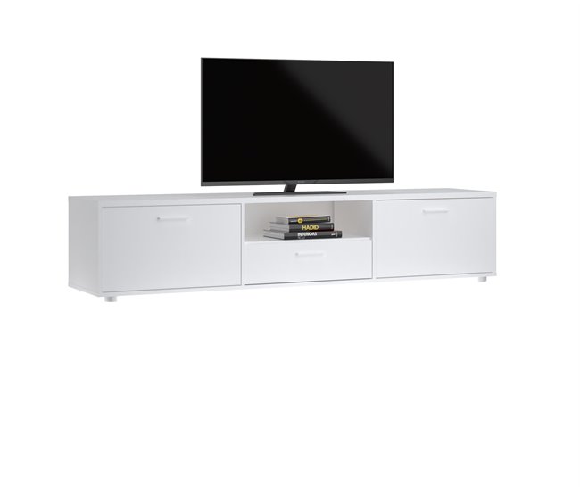 Mueble TV 177 cm blanco MOKARIS Blanco