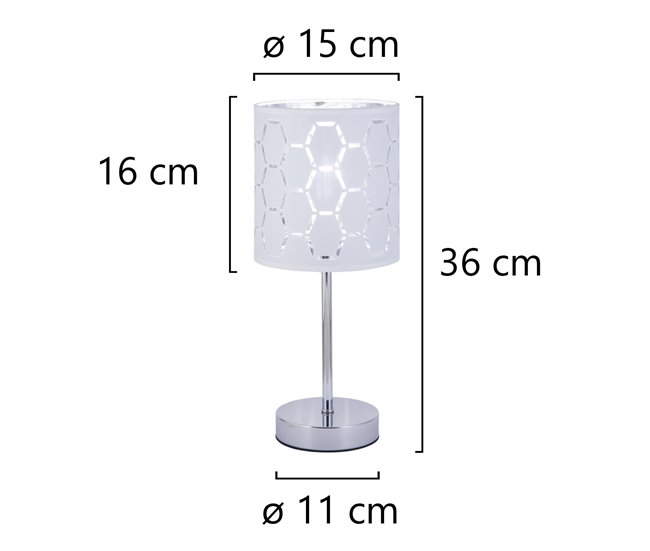 Lámpara de Sobremesa MADISSON 35cm marca AJP Blanco