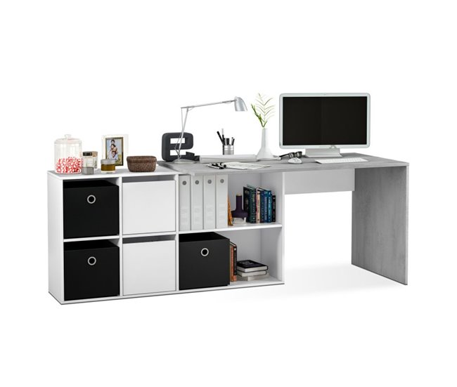 Mesa escritorio Adapta XL 136x139 Cemento
