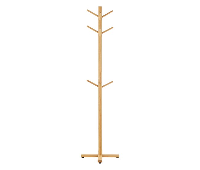 Perchero de pie Jämsä con 12 ganchos bambú Natural
