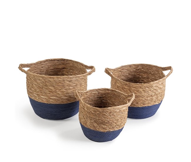 Set de 3 cestas Anxo Azul