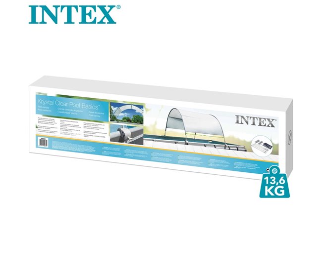Toldo piscinas tubulares con protección UV+50 INTEX Blanco