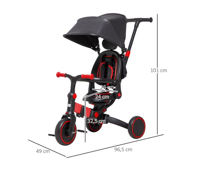 Triciclo para Bebé AIYAPLAY 370-258V00RD Rojo