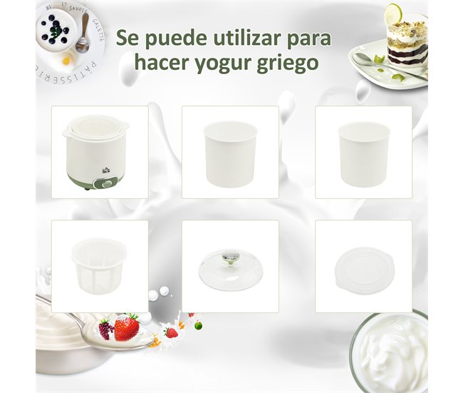 Yogurtera HOMCOM 800-176V90WT Blanco