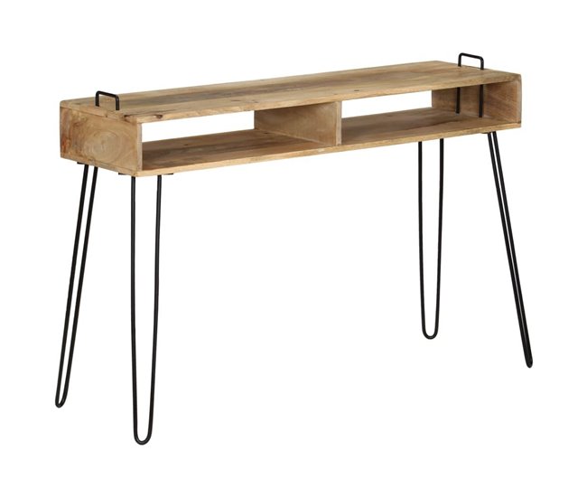 Mesa sola estantes de madera maciza de mango 4402227 Marron