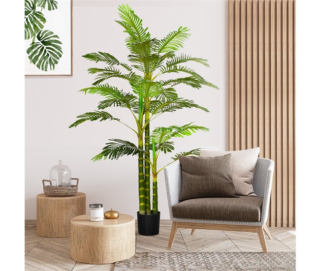 Planta Artificial PEVA, PP HOMCOM, hogar - decoración hogareña Verde