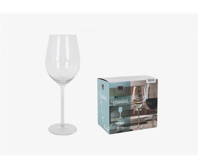 Set de 6 Copas de vino modelo  GOBLET Transparente