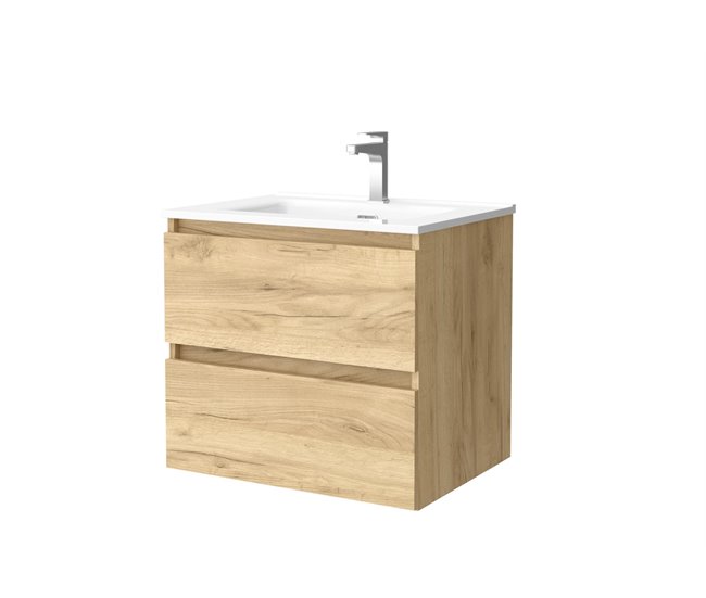 Mueble de baño Bequia 60 cm Blanco Mate, Lavabo sobre encimera, Salgar