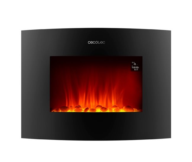 Chimenea eléctrica ReadyWarm 2250 Curved Flames Connected Cecotec Blanco