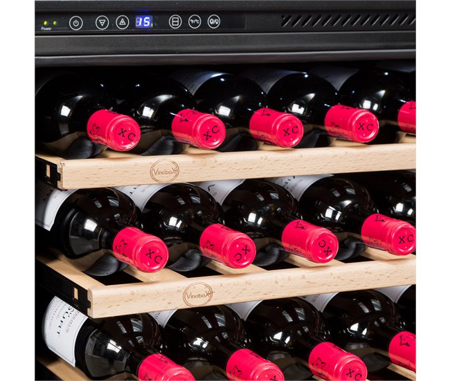 Vinoteca 24 botellas Vinobox 24 Design I Integrable Mono temperatura Negro/ Gris