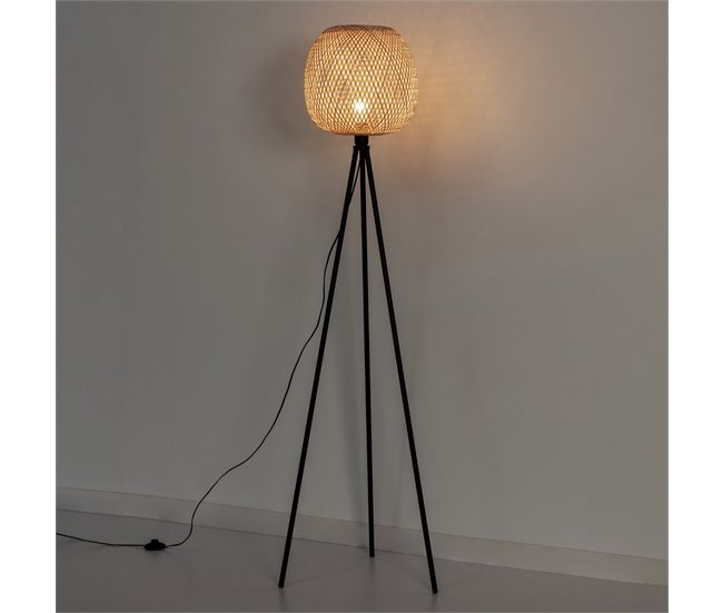 Lámpara de pie Hikari de Bambú Amarillo