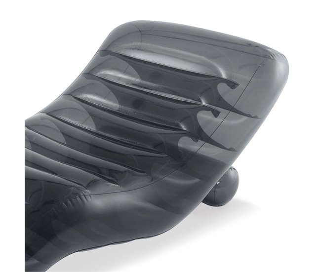 Tumbona hinchable Premium gris para piscina INTEX Negro