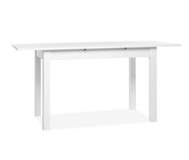 Mesa de comedor extensible COBURG 140 cm blanca Blanco