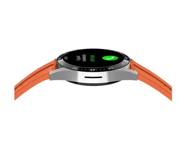 KHW28 Smartwatch con NFC Bluetooth 5.1 Gran pantalla IPS Redonda Naranja
