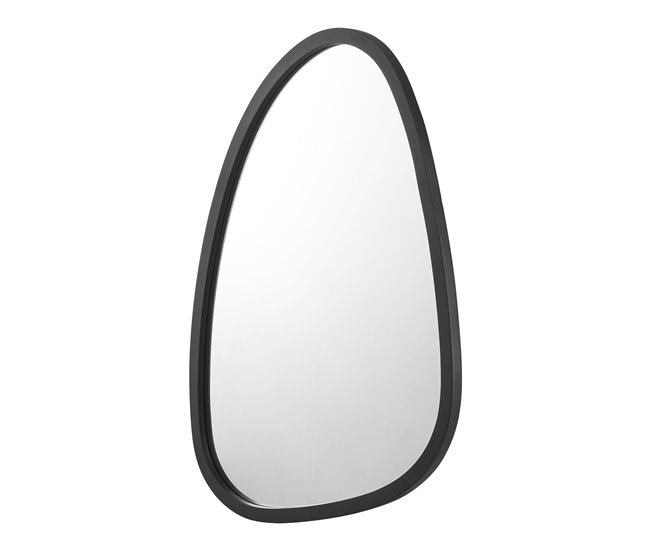 Espejo de pared Grottole en forma de huevo [en.casa] Negro