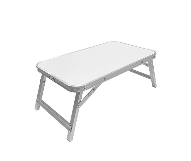 Acomoda Textil – Mesa Plegable de Aluminio 50x30 Blanco/ Gris