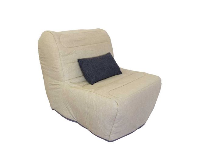 HOMCOM Sofá Cama Individual Sillón con Respaldo Reclinable Cojín  desenfundable Asiento Acolchado y 4 Ruedas 69x77x84 cm Gris - Conforama