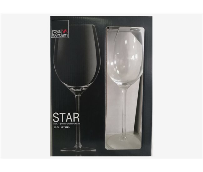 Set  de copas modelo STAR 53CL Transparente