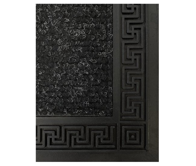 Acomoda Textil – Felpudo de Goma Moqueta Antideslizante. 70x40 Negro