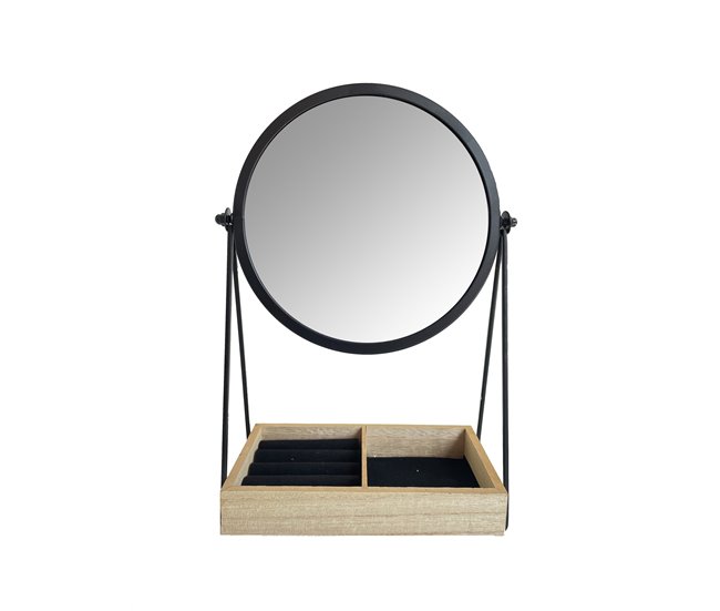 Espejo de mesa con joyero DANA marca ECOANYA Negro