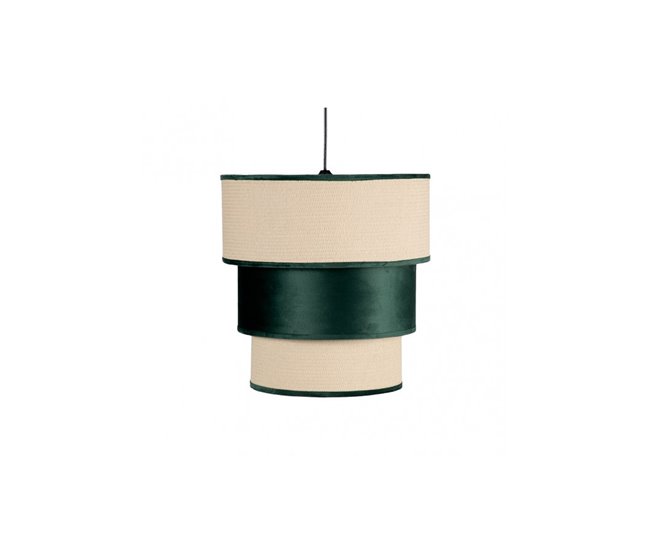 Lámpara De Techo Textil Serie Lãºcio Verde