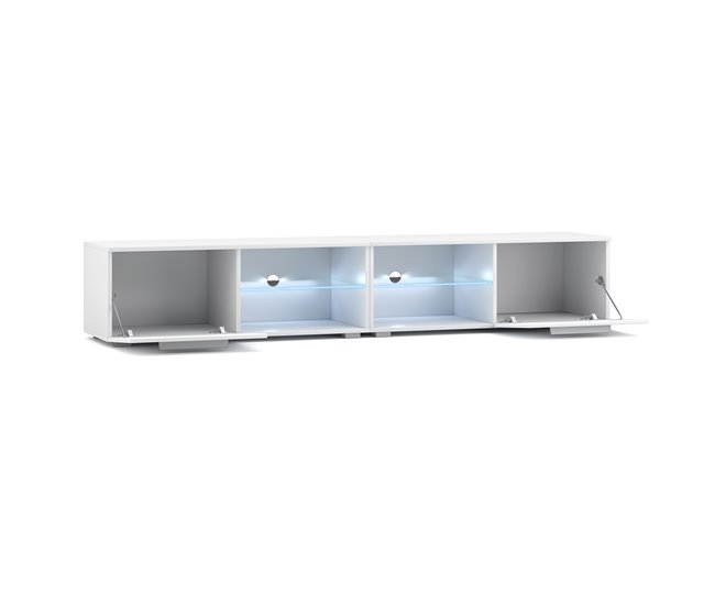 Mueble TV 2 puertas con LED Aitana 200 Blanco