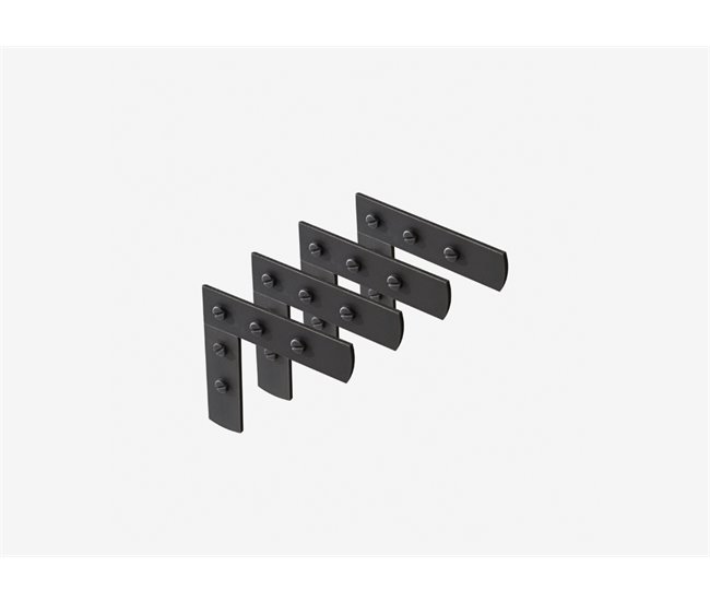 Set de 4 esquineras decorativas para compacto de TV NAGORE Negro