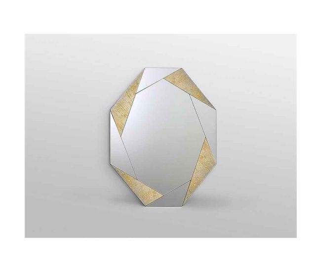 Espejo Cristal Serie Laverna Dorado