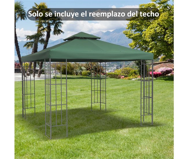 Techo Reemplazo Outsunny 01-0083 300x300 Verde