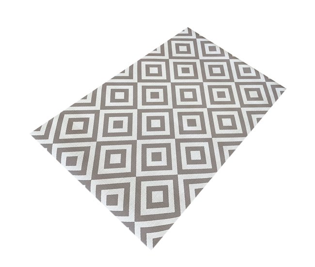 Acomoda Textil – Alfombra Vinílica Hidráulica para Hogar. 80x150 Beige