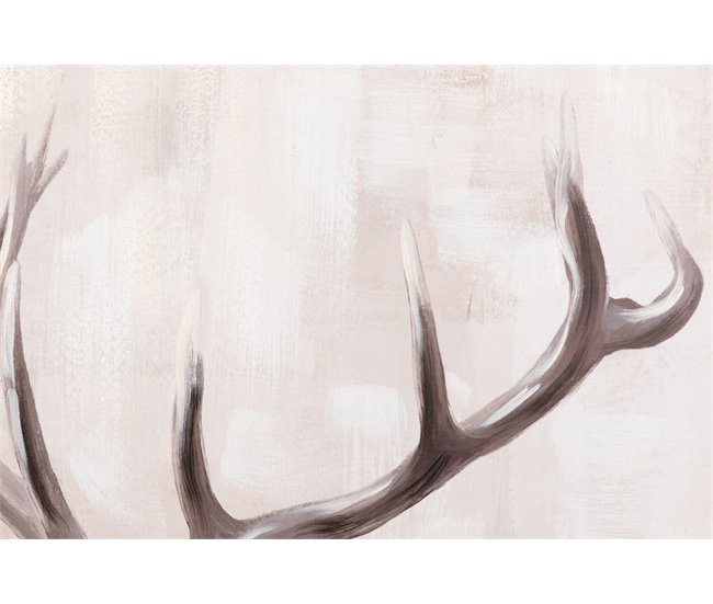 Cuadro lienzo de ciervo con marco Adda Home Marron
