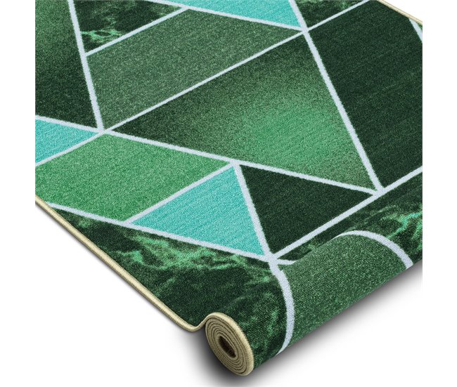 Alfombra antideslizante TRÓJKĄTY triángulos 110x980 Verde