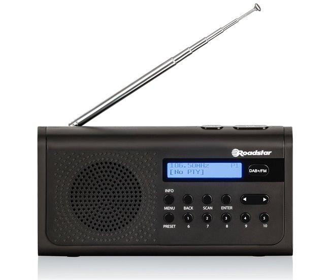 Radio portátil Roadstar TRA-300D+BK Negro