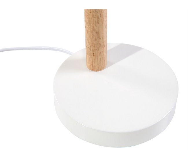 Beliani Lámpara de mesa PECKOS Blanco