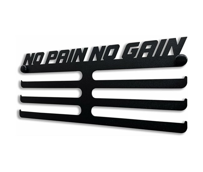 Medallero No pain no gain Negro