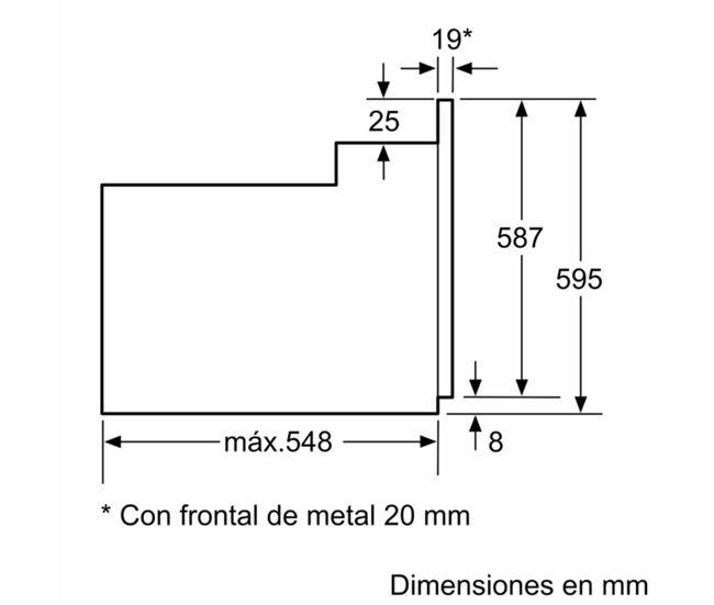 Horno Multifunción BALAY 3HB2030X0. Clase A. 66L. Hidrolítico. 60 cm. Inox-cristal negro Negro/ Inox